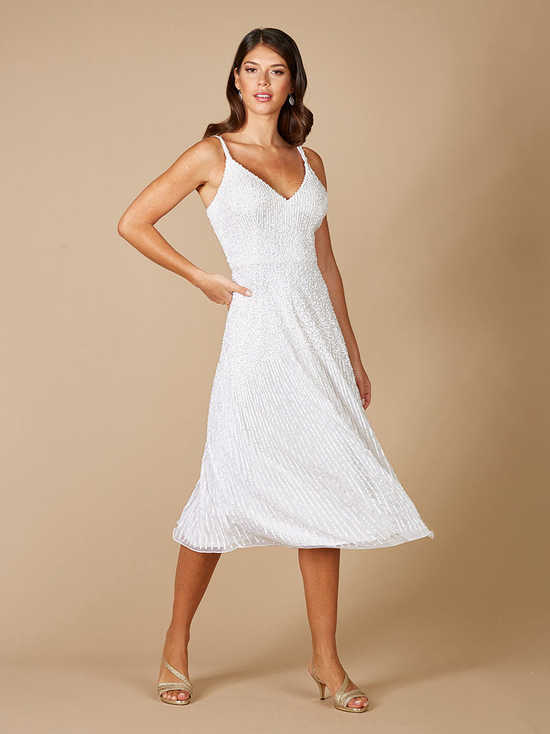 Lara Gemma Beaded Tank Midi Dress - Glamourous Grace