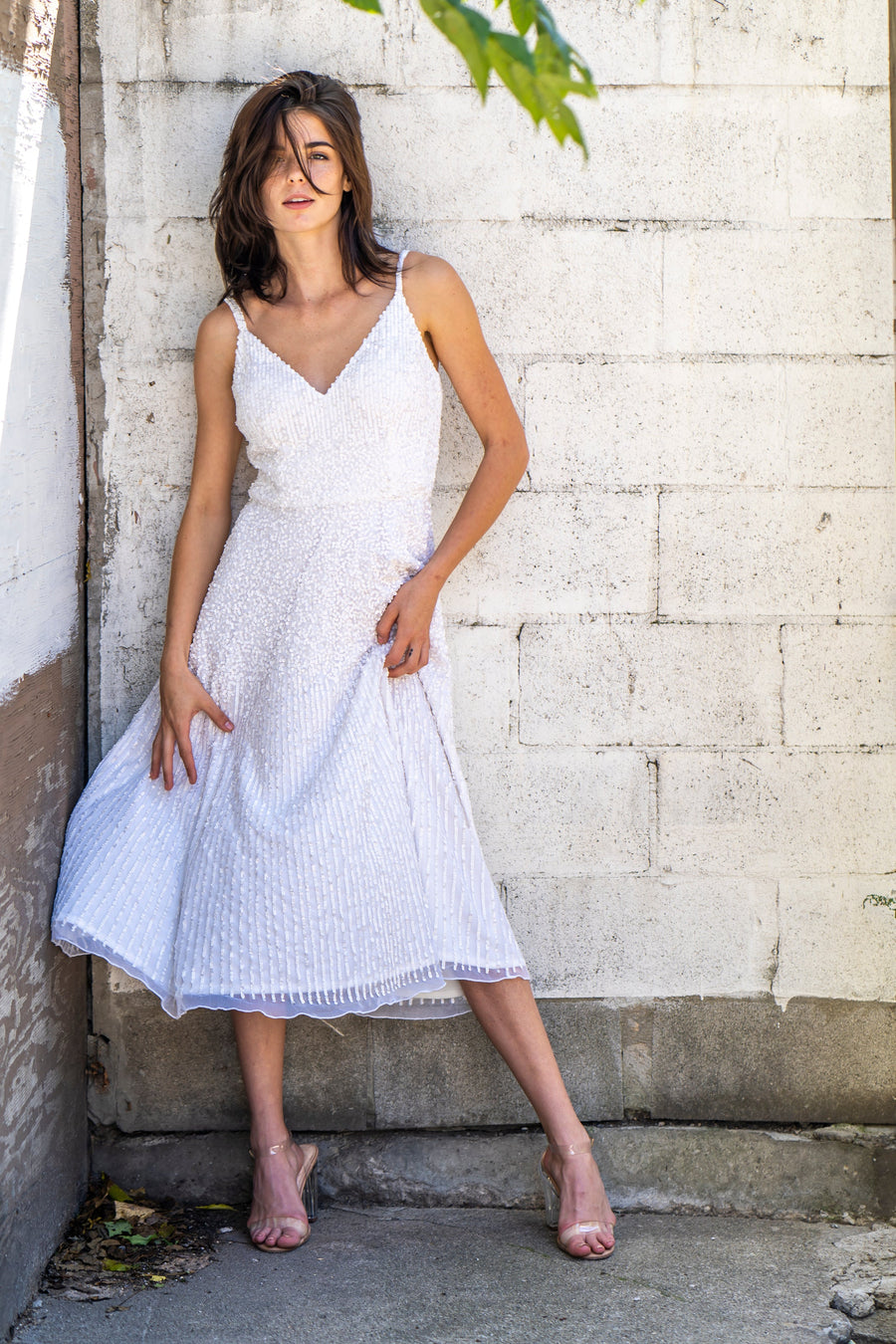 Lara Gemma Beaded Tank Midi Dress - Glamourous Grace