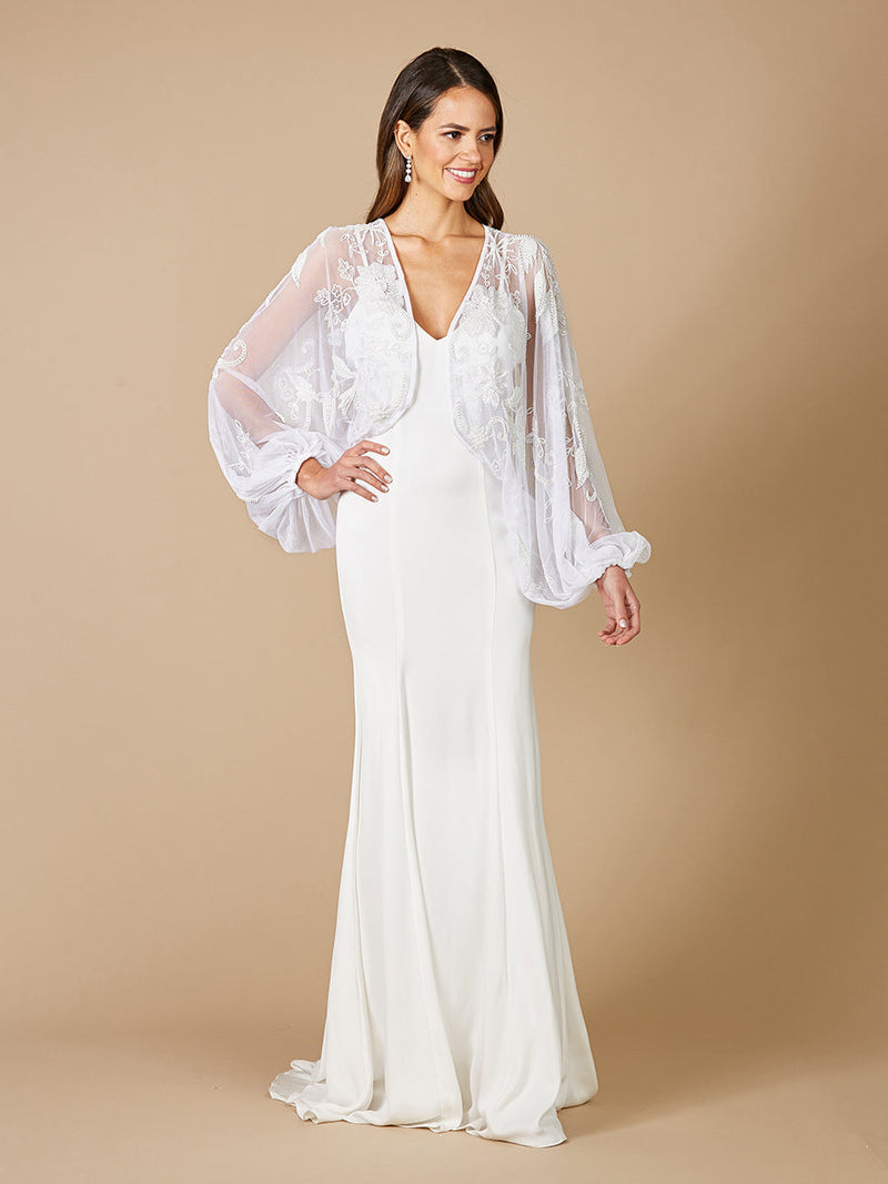 Gillian Beaded Bridal Jacket - Glamourous Grace