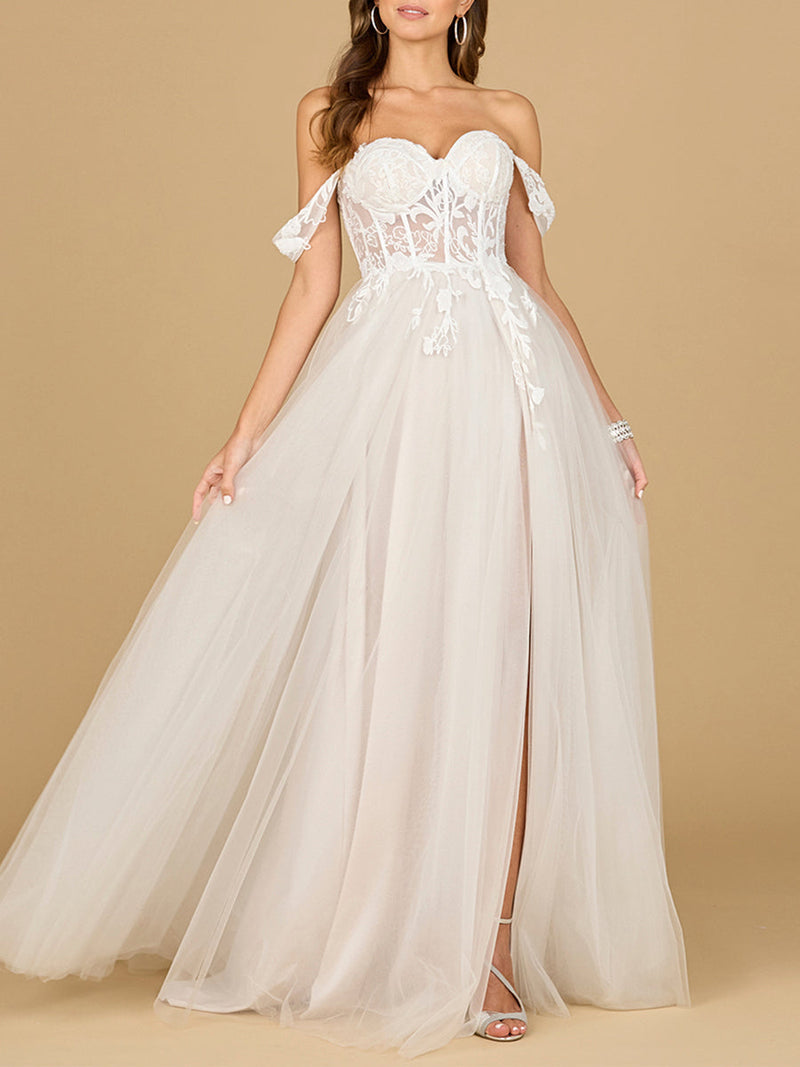 Corset, Off Shoulder Bridal Gown - Glamourous Grace