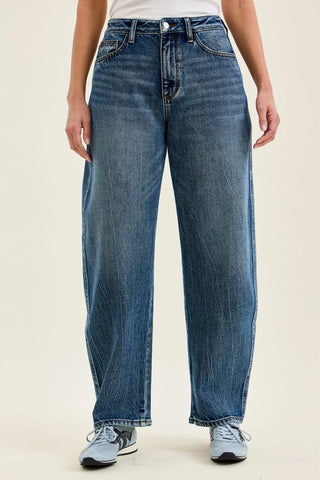 Judy Blue High Waist Rigid Magic Marlow Arc Time Weathered Indigo Denim Jeans