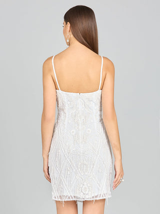 Spaghetti Strap Fringe Bridal Cocktail - Glamourous Grace