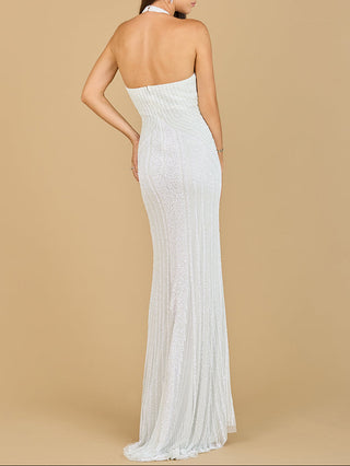 Halter Neck Dress with Keyhole - Glamourous Grace