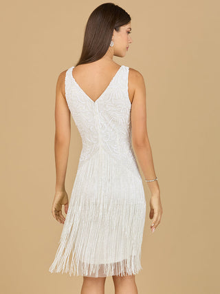 Beaded Fringe Cocktail Dress - Glamourous Grace