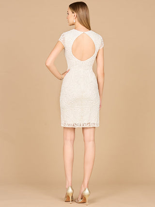 Elegant Cap Sleeve Bridal Short Dress - Glamourous Grace