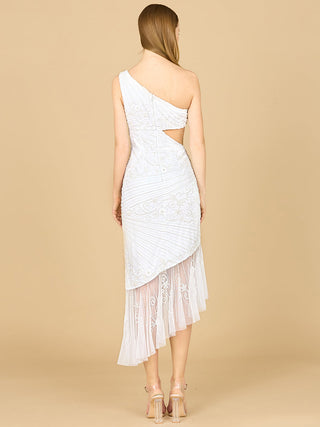 One Shoulder High-Low Beaded Gown | 51181 - Glamourous Grace