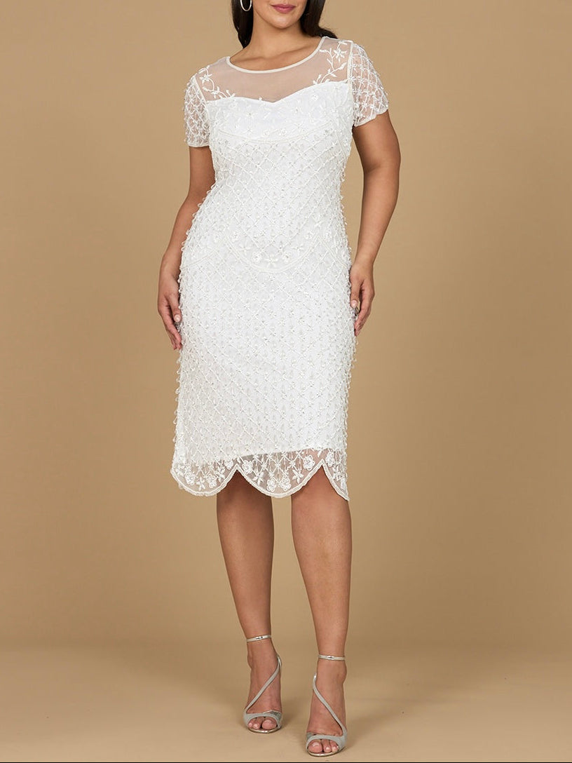 Beaded Midi Dress with Cap Sleeves - OUTLET - Glamourous Grace