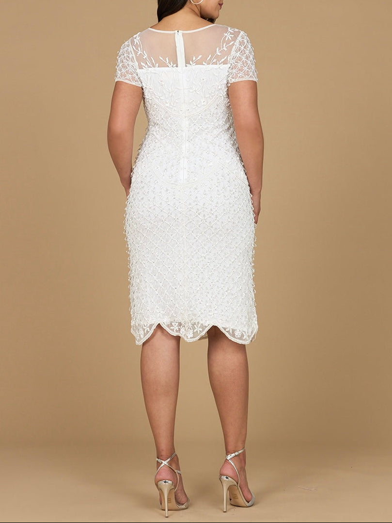 Beaded Midi Dress with Cap Sleeves - OUTLET - Glamourous Grace