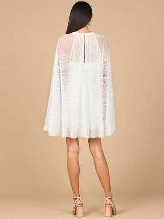 Beaded Bridal Cape Dress | 51192 - Glamourous Grace