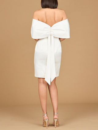 Off Shoulder Bridal Short with Bow - Glamourous Grace