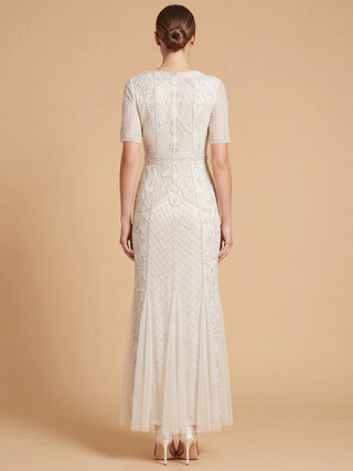 Embellished Bridal Gown with Cape Sleeves | 51221