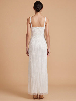 Lara Beaded Spaghetti Strap Sheath Gown | 51226