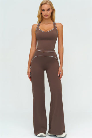 The Amara Crop Top Flared Leggings 2-Piece Set