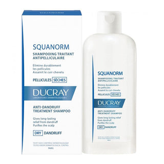 Ducray Squanorm Dry Dandruff Treatment Shampoo - Anti-Dandruff, Moisturizing, 6.76 fl oz