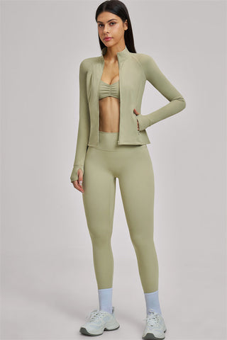 The Swoon Jacket Sports Bra Leggings 3-Piece Set