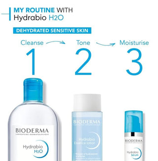 Bioderma Hydrabio H2O Micellar Water for Hydration and Makeup Removal, Fragrance-Free Skincare, 2x500ml - Glamourous Grace