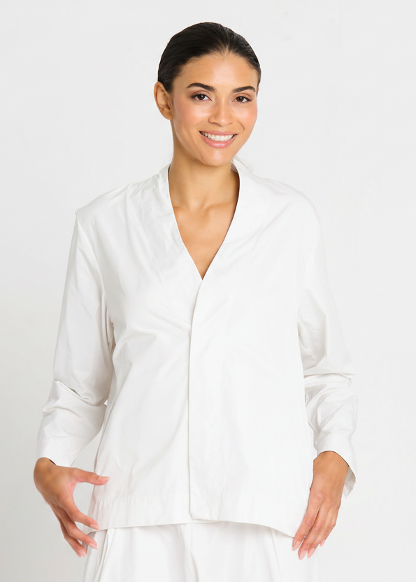 Nylon Minimal Swing Jacket - White - Glamourous Grace