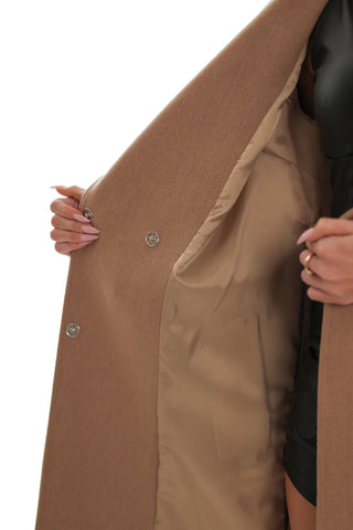 Aria Cashmere Blend Coat in Camel