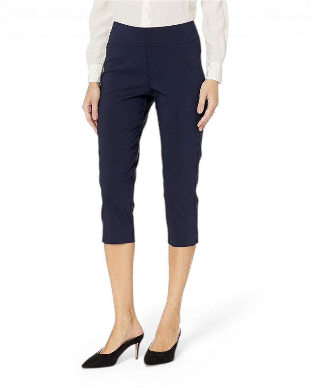 Krazy Larry P511 Pull-On Capri Pants - Navy
