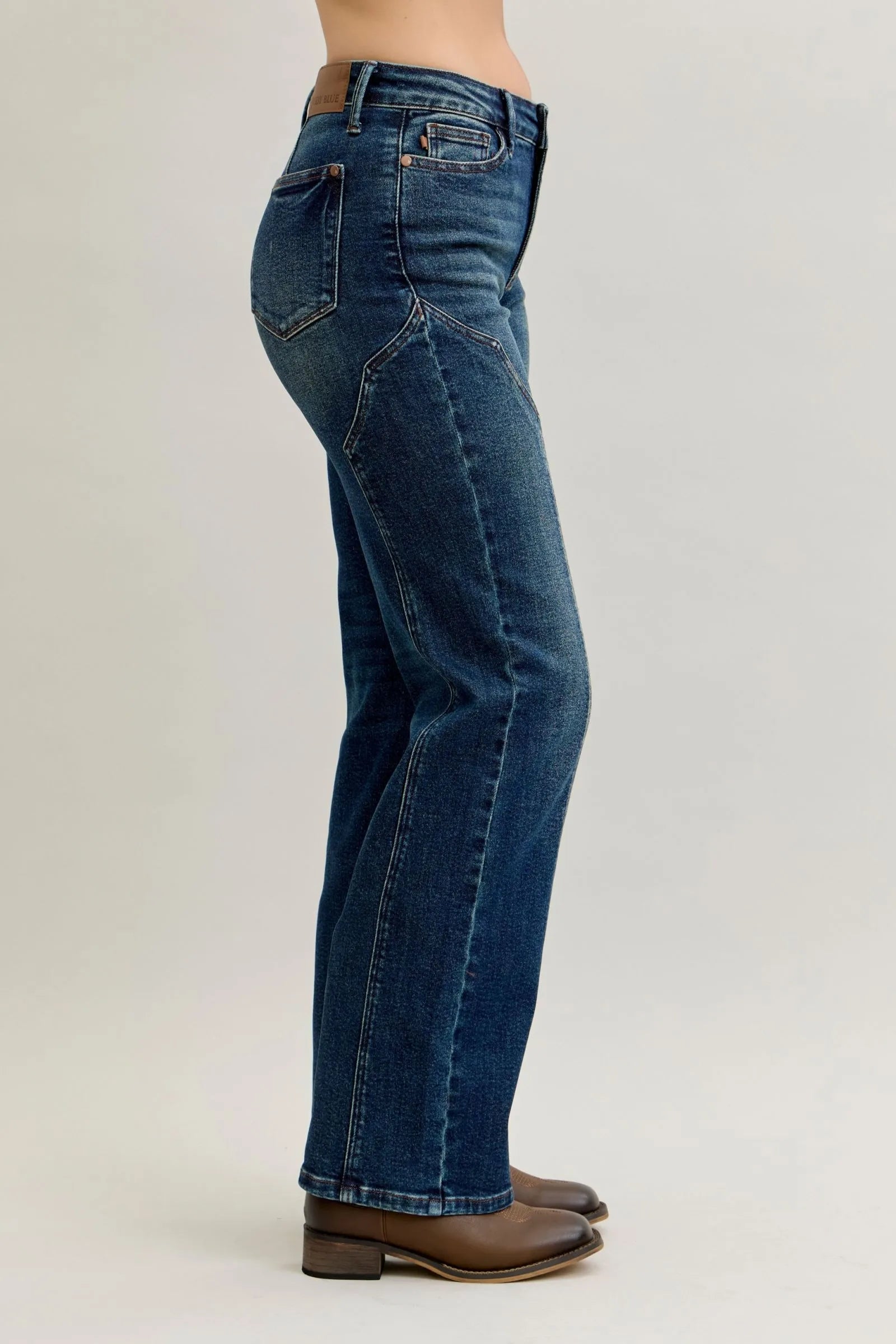 Judy Blue Seam Detail Straight Leg Jeans