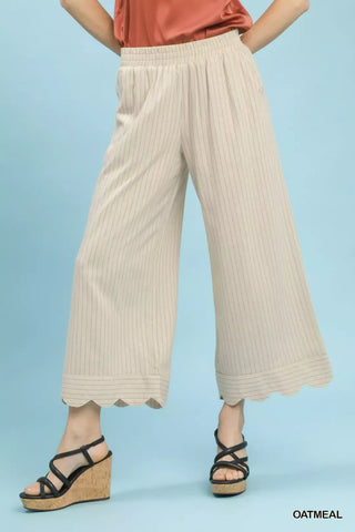 Umgee Pinstripe Wide Leg Pants - Glamourous Grace