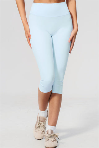 The Twirl Wide Strap Halter Crop Top Capri Leggings 2-Piece Set