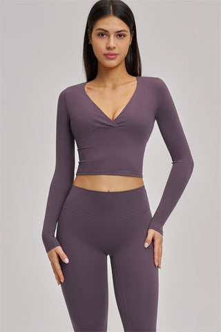 The Swoon Long Sleeve Crop top Leggings 2-Piece Set