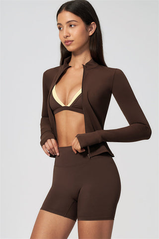 The Seraphine Jacket Sports Bra Shorts 3-Piece Set
