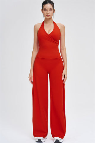 The Stride Crop Top Straight Leg Pants 2-Piece Set