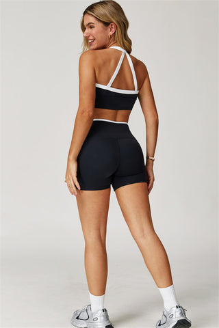 The Quest Cross Back Crop Top Shorts 2-Piece Set