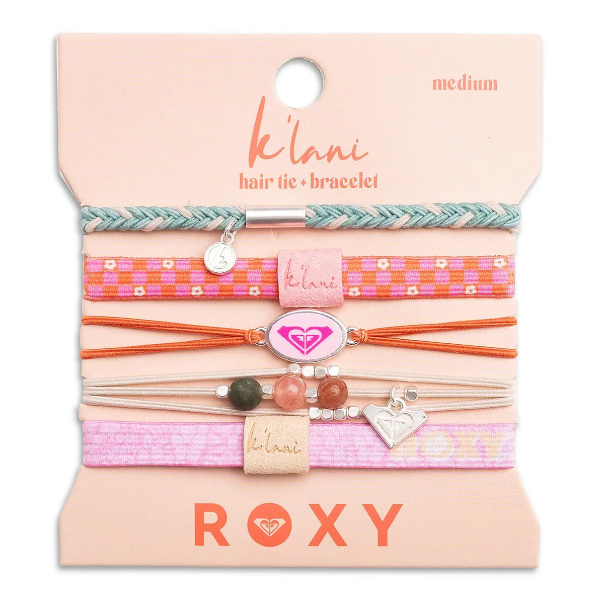 K'lani x Roxy Pink Tropics Hair Tie Bracelet - Glamourous Grace