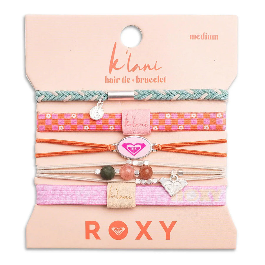 K'lani x Roxy Pink Tropics Hair Tie Bracelet - Glamourous Grace