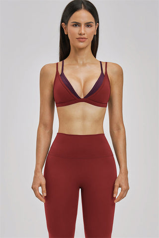 The Seraphine Layered V Sports Bra Leggings 2-Piece Set
