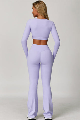 The Lavish Long Sleeve Cut-out Crop Top