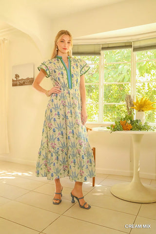 Umgee Mix Floral Midi Dress - Glamourous Grace