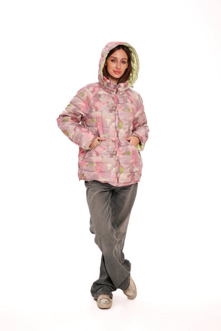 Reversible Demi-Season Jacket in Iris/Lemongrass