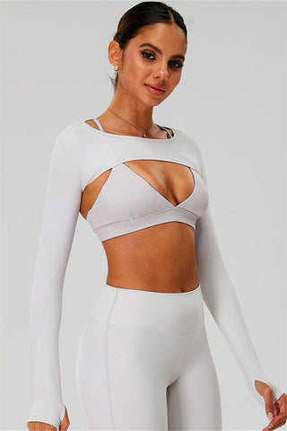 The Ember Sports Bra Crop Top Shorts 3-Piece Set
