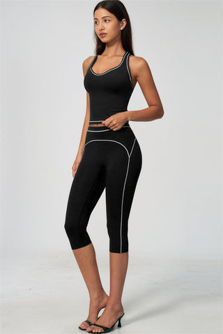 The Amara Tank Top Capri Leggings 2-Piece Set