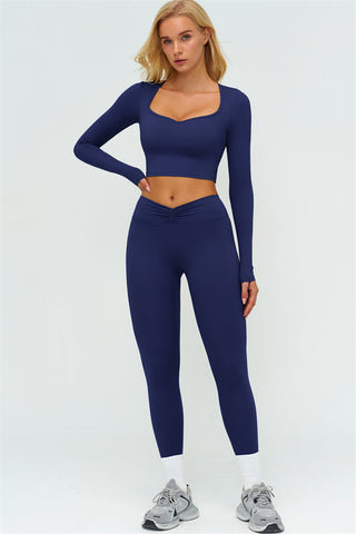 The Lushness Long Sleeve Crop top Leggings 2-Piece Set