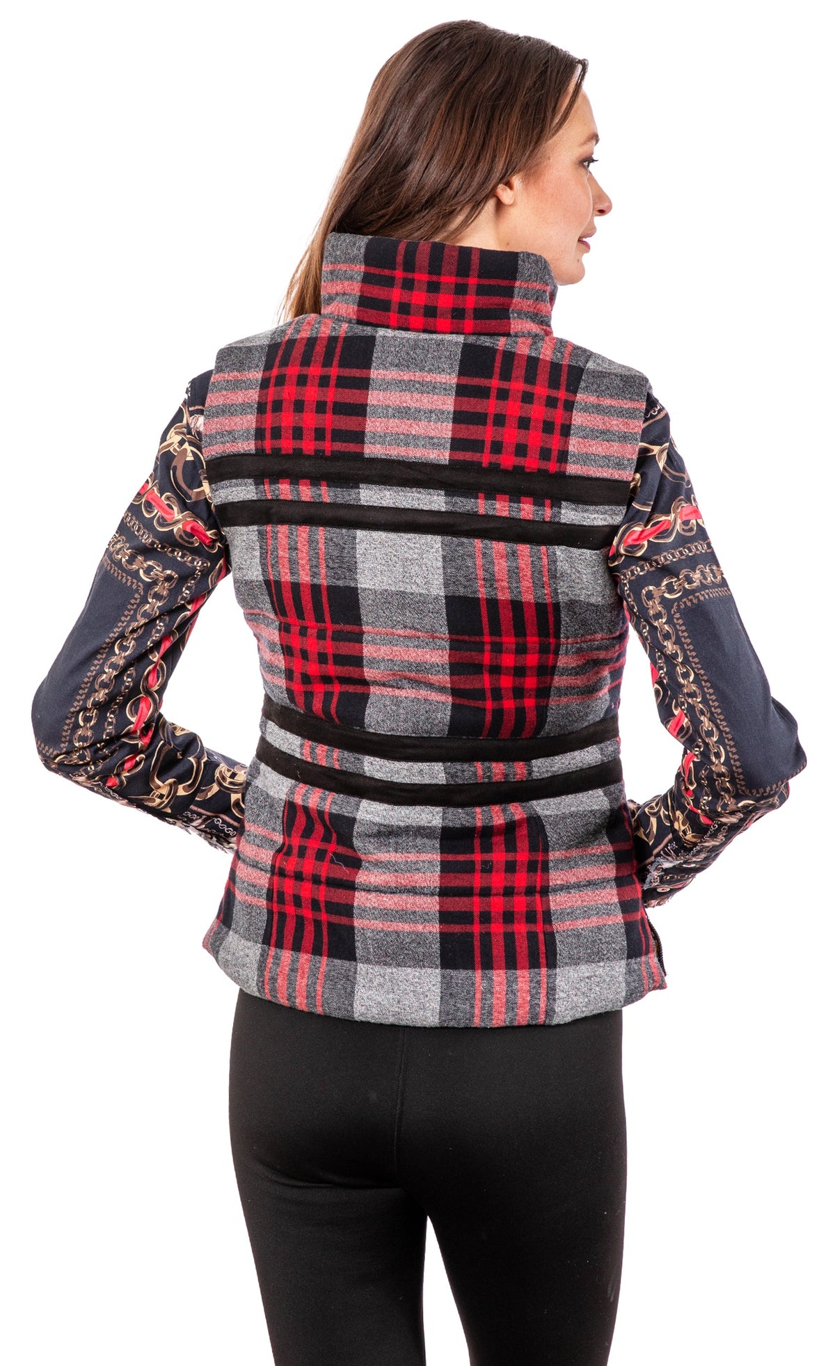 Rosey Vest Grey Plaid Flannel - Glamourous Grace