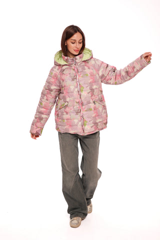 Reversible Demi-Season Jacket in Iris/Lemongrass
