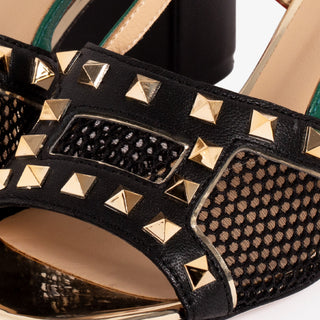 The Linea Black Leather Women Slingback Sandal - Glamourous Grace