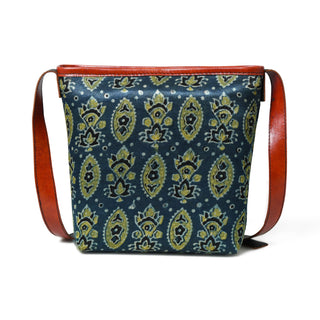 Heritage Ajrakh Leather Tote Bag - Glamourous Grace