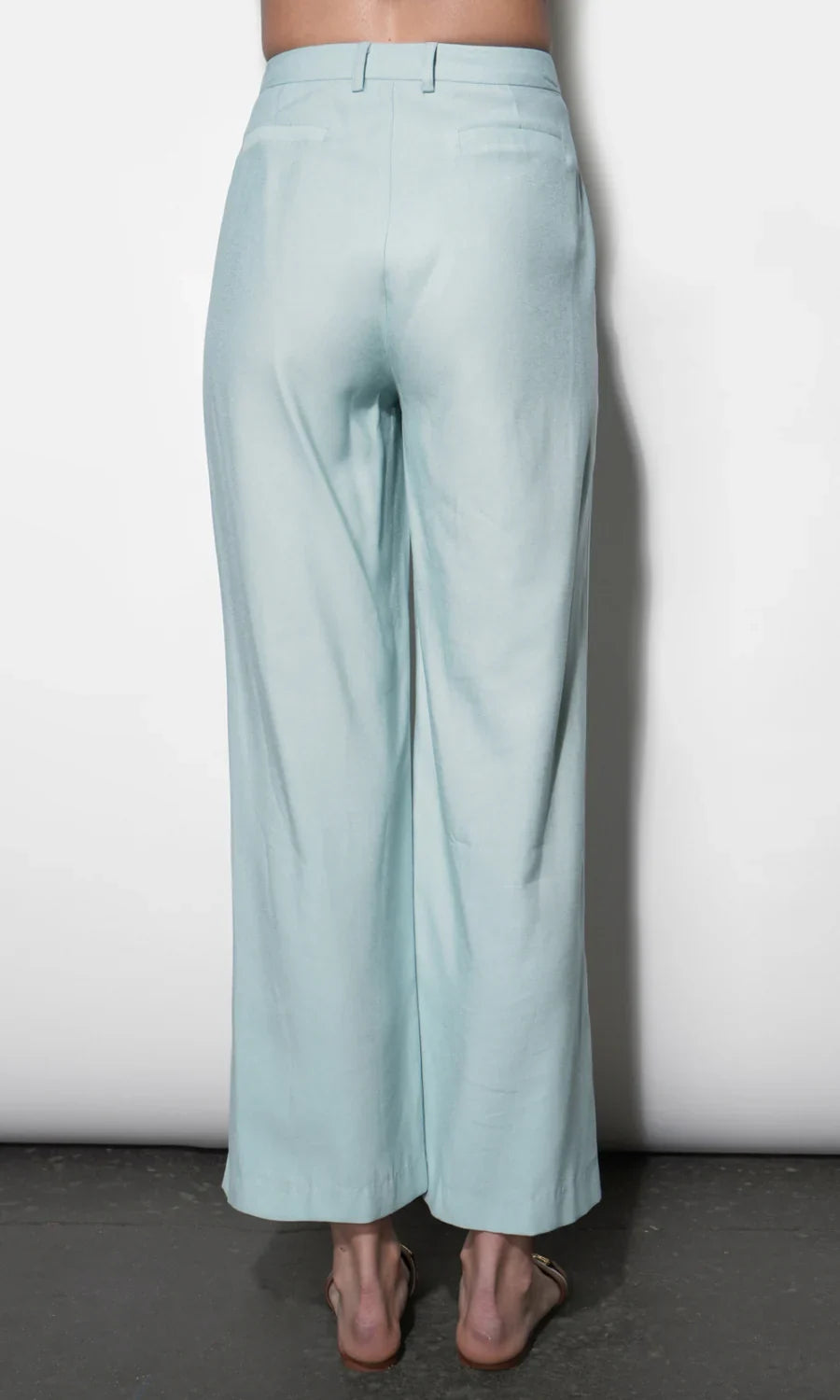 Yuri Sky Blue Wide Leg Pleated Pants