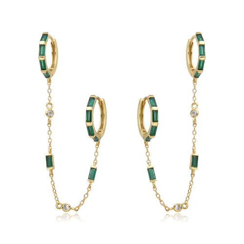 Maya Double Hoop Earring | Gold Sterling Silver