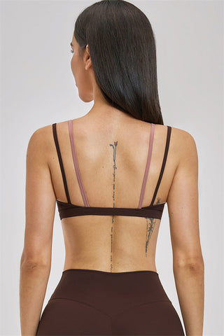 The Seraphine Layered V Sports Bra Skirt 2-Piece Set