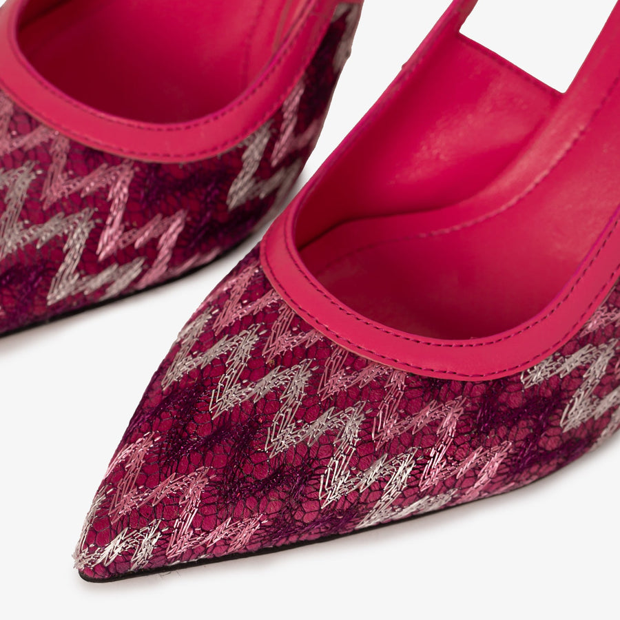 The Napoli Fuchsia Leather Slingback Women Sandal - Glamourous Grace