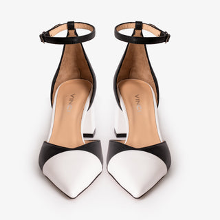 The Noella Black Leather Women Sandal - Glamourous Grace
