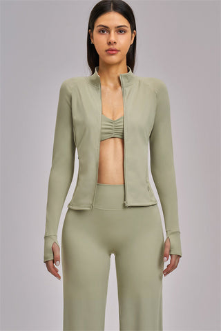 The Swoon Jacket Sports Bra Flared Leggings 3-Piece Set