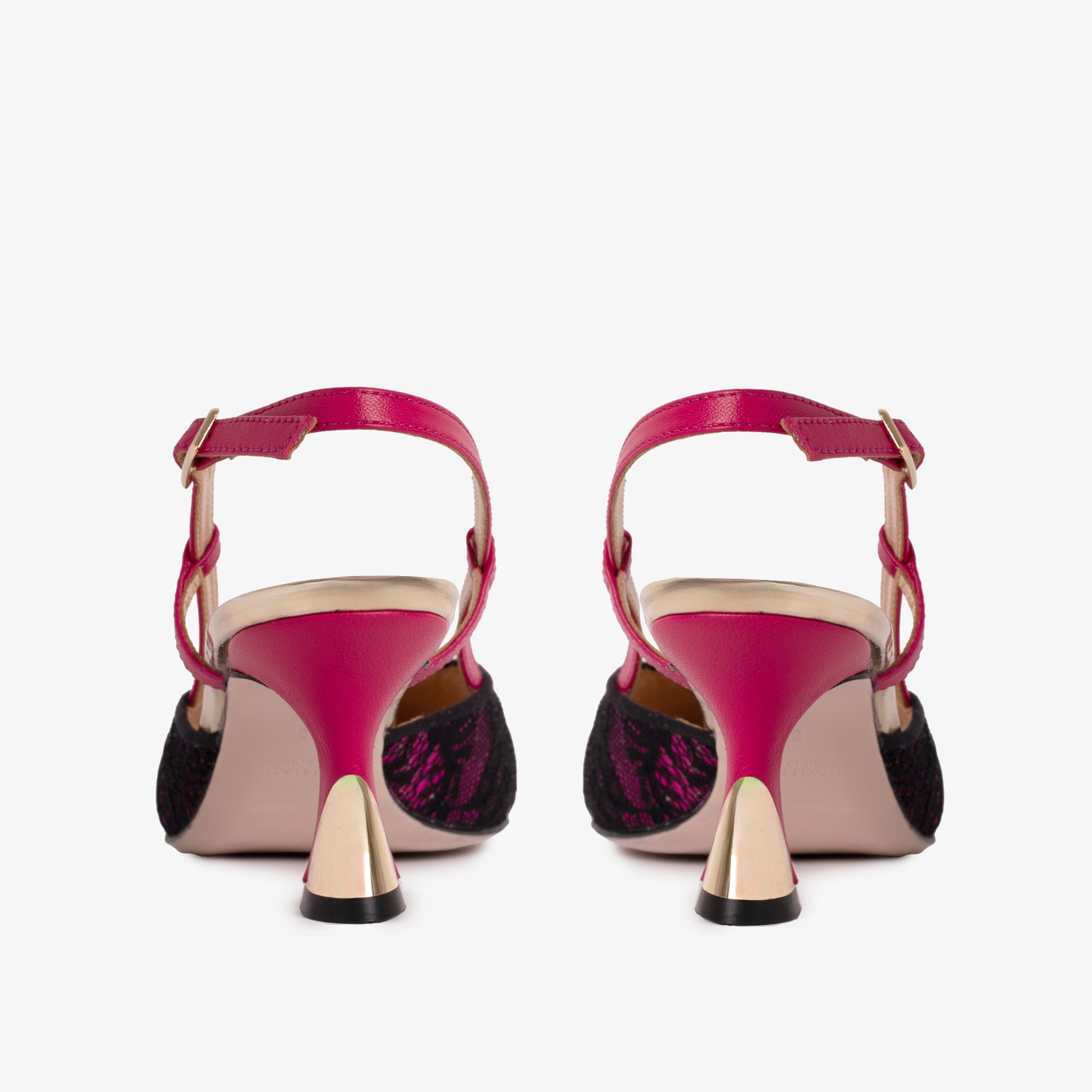 The Bali Fuchsia Leather Slingback Women Sandal - Glamourous Grace
